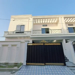 Front exterior of 5 Marla double storey house for sale in Shalimar Colony Multan