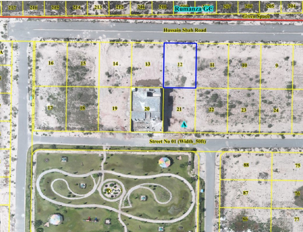 A 12 – 2 Kanal Plot For Sale – Sector A – DHA Multan